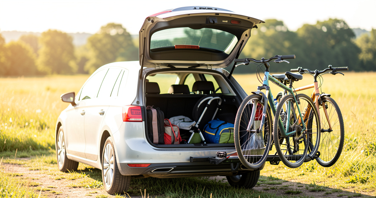 Quelle voiture choisir avec 2 enfants et un porte-vélo ?