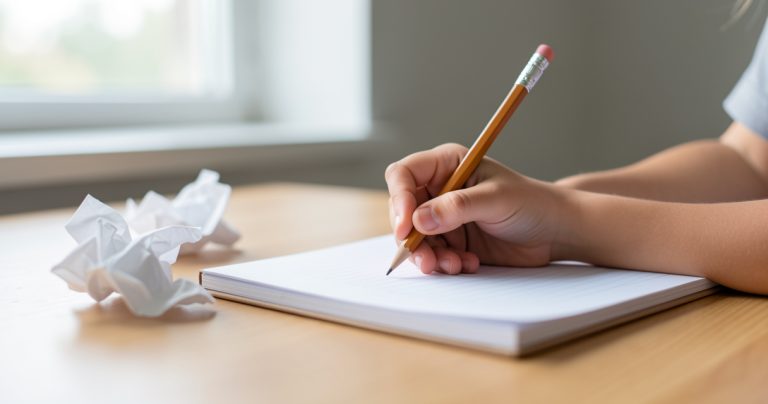 Enfant qui pleure devant ses devoirs : que faire ?